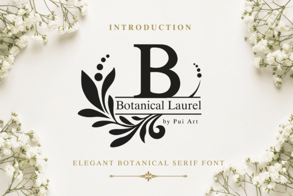 Botanical Laurel: A Timeless Elegance in Typography