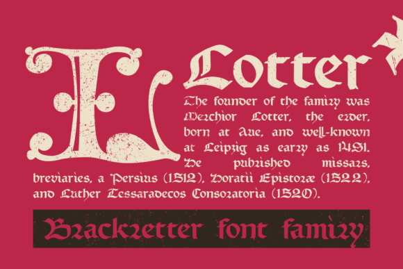 Discover the Timeless Beauty of Lotter: A Medieval Font for Modern Use