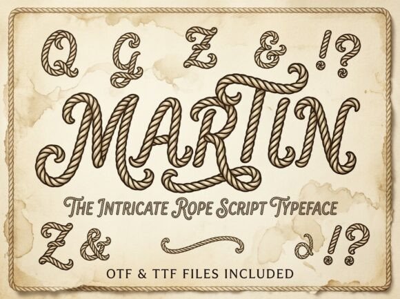 Discover the Unique Charm of Martin: A Script Font for Nautical and Rustic Design