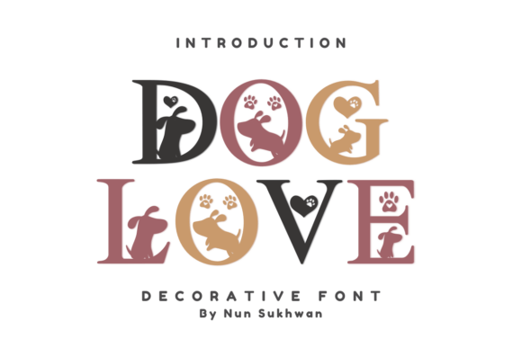 Playful Typography with Dog Love