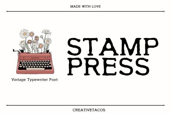 Stamp Press Font: Timeless Typewriter Charm for Modern Design