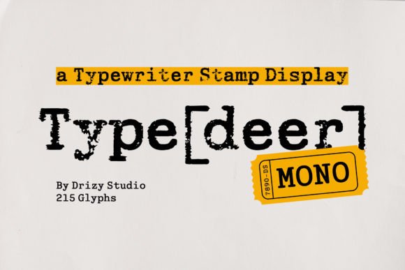 Typedeer Mono: A Nostalgic Typewriter Stamp Display Font