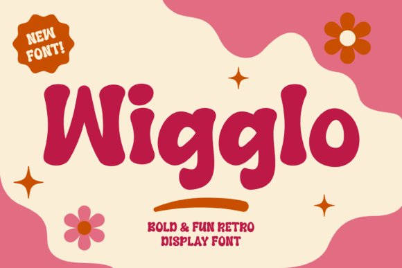 Wigglo: A Bold and Fun Retro Display Font with a Groovy Vibe